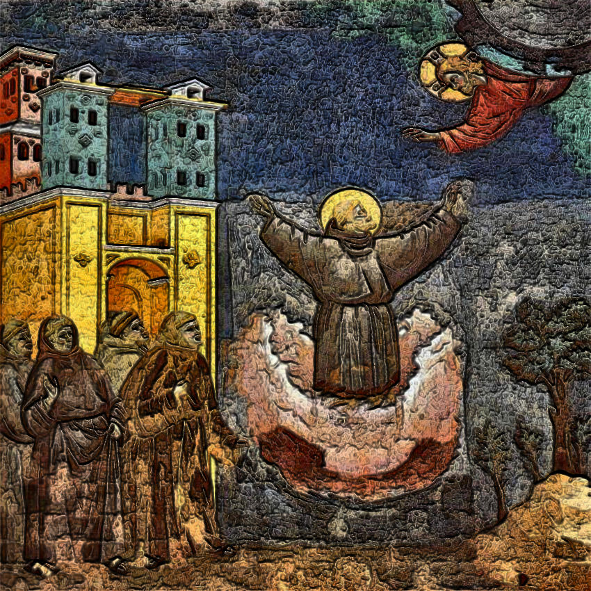 Henk Rikkert, Giotto en Sint Franciscus, 12  Extase van St. Franciscus.