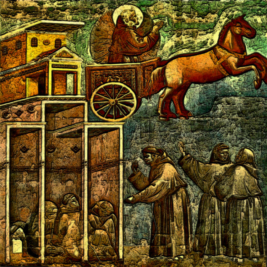 Henk Rikkert, Giotto en Sint Franciscus, 8  Visie van de Flaming Chariot.